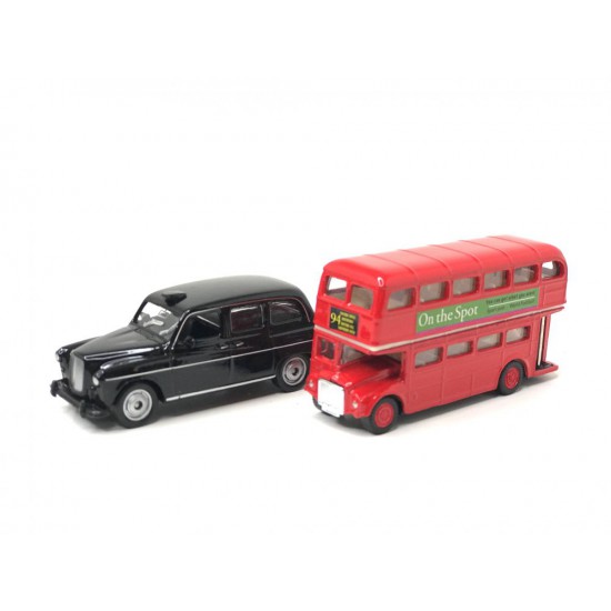 ماکت ماشین ویلی مدل اتوبوس لندن و تاکسی مقیاس 1:60